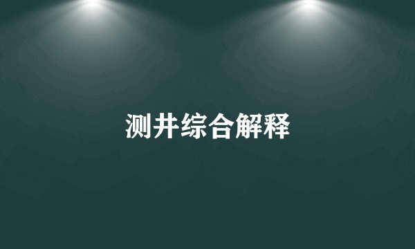测井综合解释