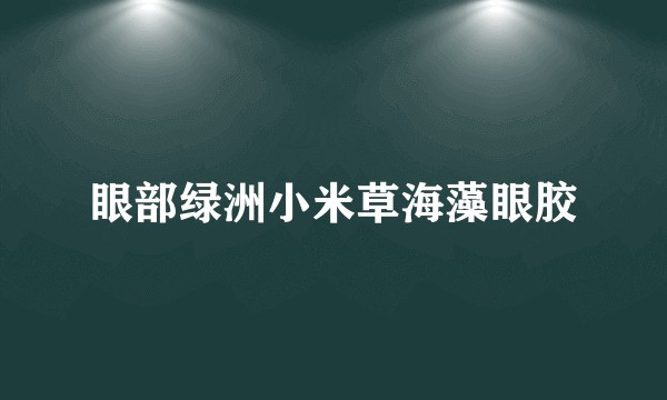 眼部绿洲小米草海藻眼胶