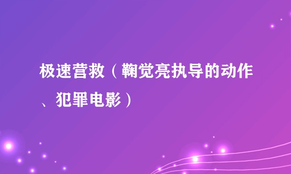 极速营救（鞠觉亮执导的动作、犯罪电影）