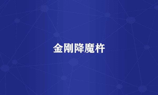 金刚降魔杵