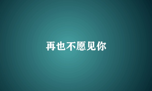 再也不愿见你