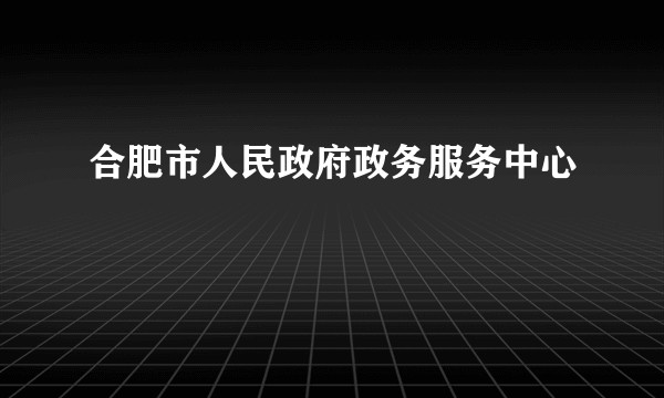 合肥市人民政府政务服务中心
