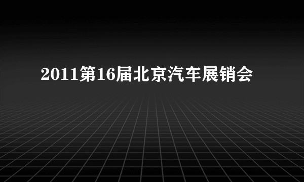 2011第16届北京汽车展销会