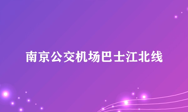 南京公交机场巴士江北线