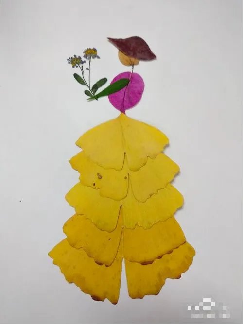 如何教幼儿画简单树叶贴画?