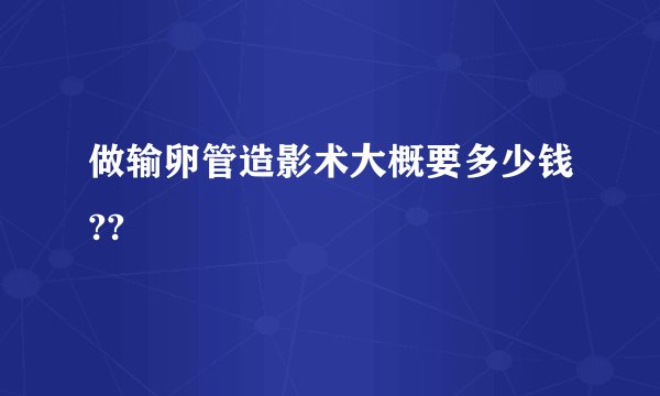 做输卵管造影术大概要多少钱??