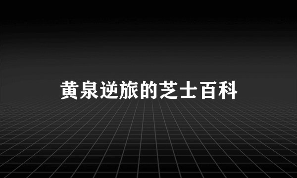 黄泉逆旅的芝士百科