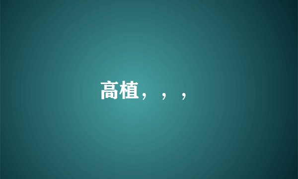 高植，，，