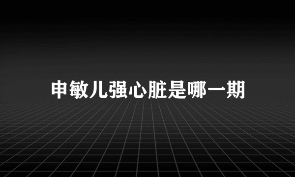 申敏儿强心脏是哪一期