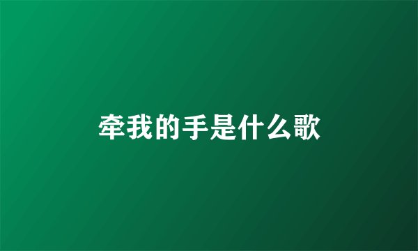 牵我的手是什么歌