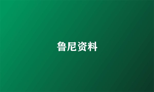 鲁尼资料