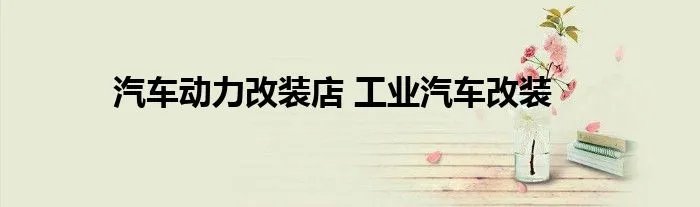 汽车动力改装店 工业汽车改装