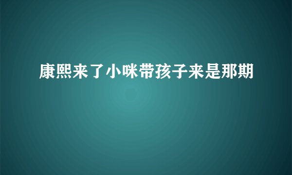 康熙来了小咪带孩子来是那期