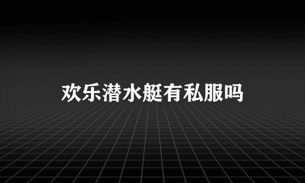 欢乐潜水艇有私服吗