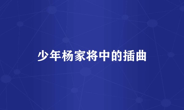 少年杨家将中的插曲