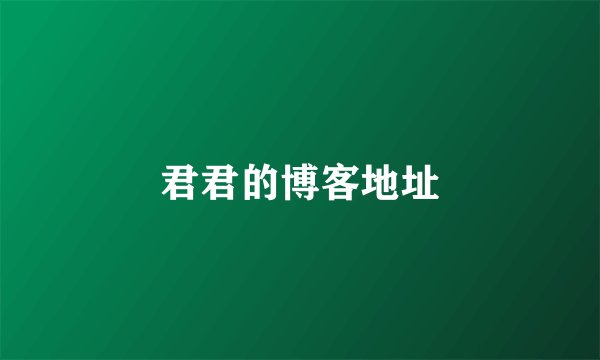 君君的博客地址