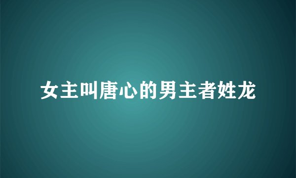 女主叫唐心的男主者姓龙