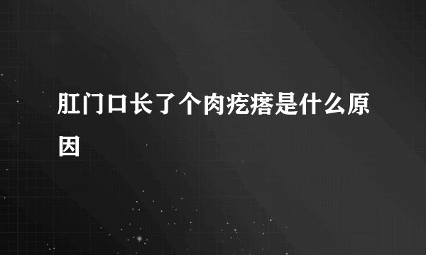 肛门口长了个肉疙瘩是什么原因