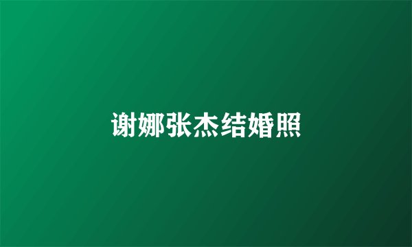 谢娜张杰结婚照