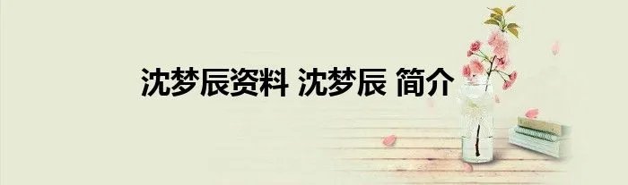 沈梦辰资料 沈梦辰 简介