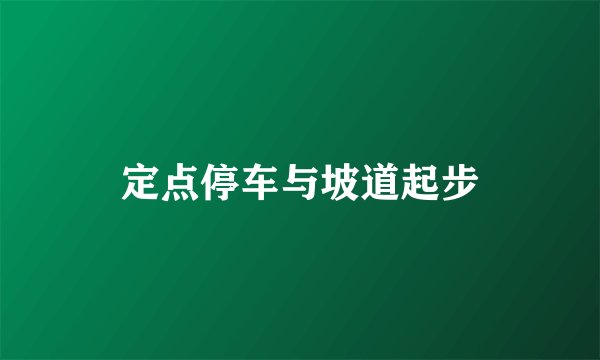 定点停车与坡道起步