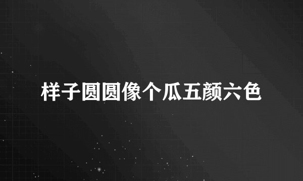 样子圆圆像个瓜五颜六色