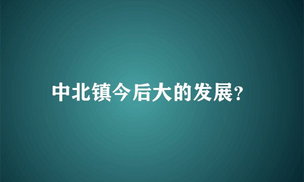 中北镇今后大的发展？