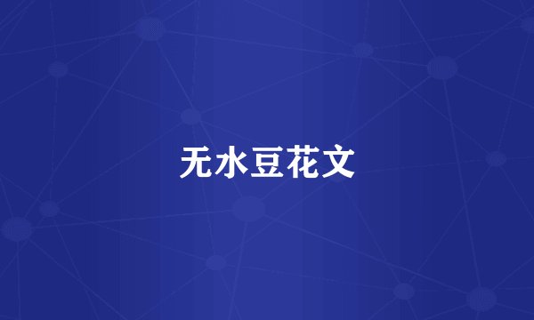无水豆花文