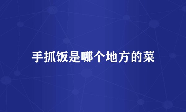 手抓饭是哪个地方的菜