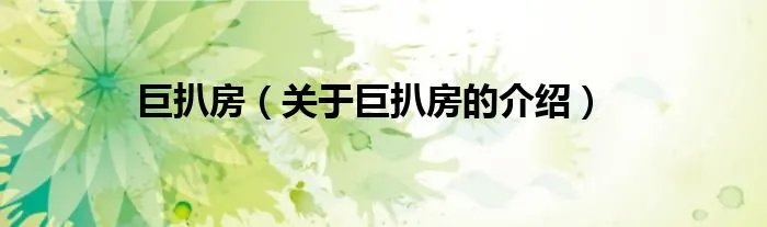 巨扒房（关于巨扒房的介绍）