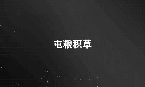 屯粮积草