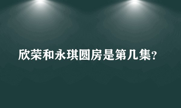 欣荣和永琪圆房是第几集？