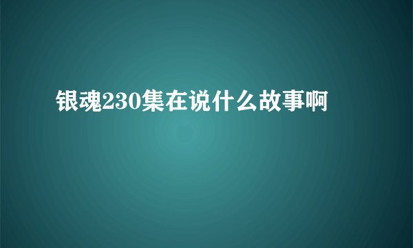 银魂230集在说什么故事啊