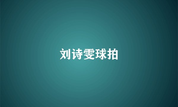 刘诗雯球拍
