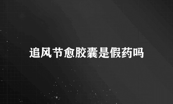 追风节愈胶囊是假药吗