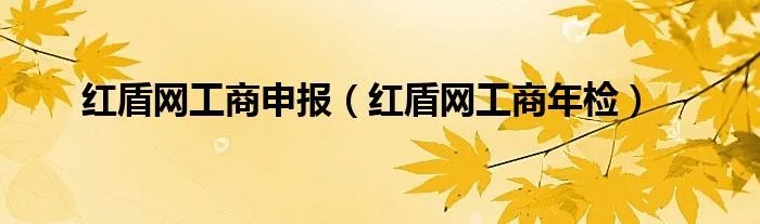 红盾网工商申报（红盾网工商年检）