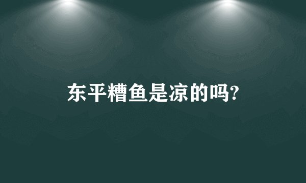 东平糟鱼是凉的吗?