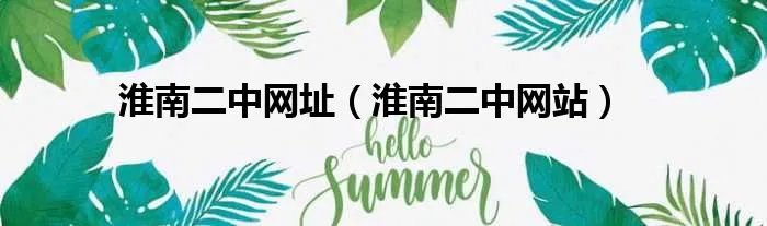 淮南二中网址（淮南二中网站）