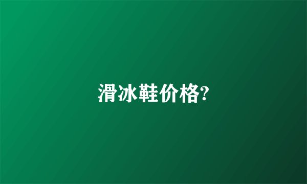 滑冰鞋价格?