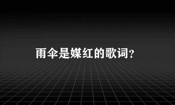 雨伞是媒红的歌词?