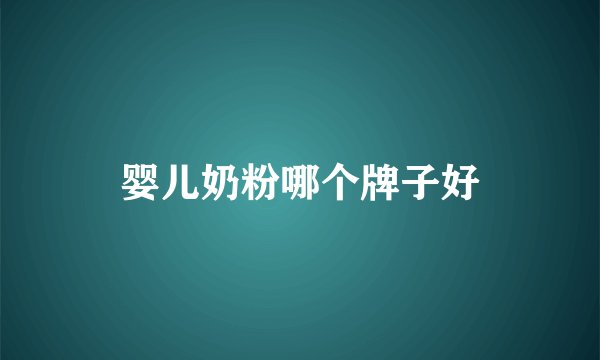 婴儿奶粉哪个牌子好