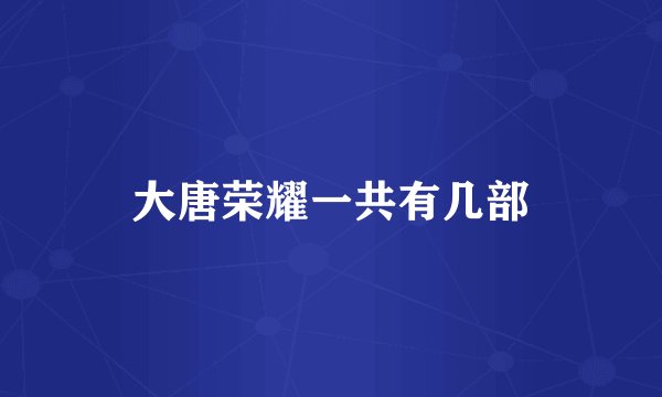 大唐荣耀一共有几部