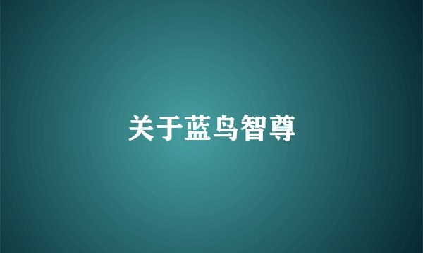 关于蓝鸟智尊