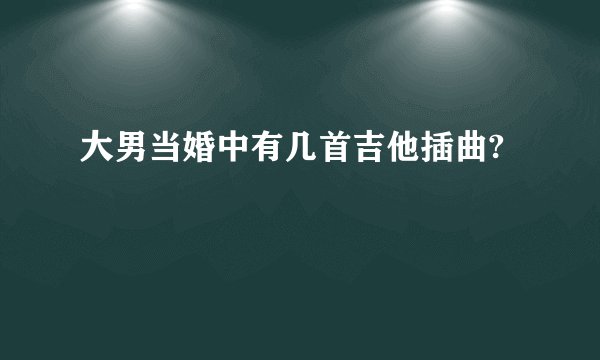 大男当婚中有几首吉他插曲?