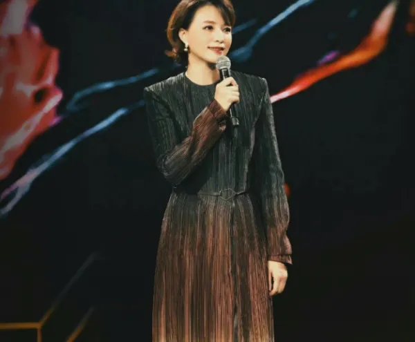 董卿身穿渐变连衣裙参加活动,如何评价她此次的造型?