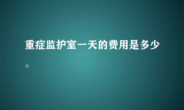 重症监护室一天的费用是多少。