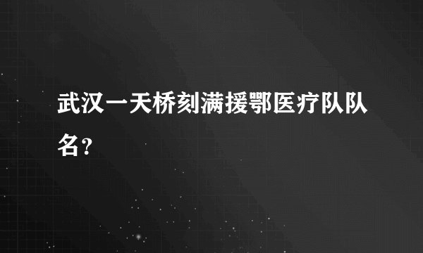武汉一天桥刻满援鄂医疗队队名？