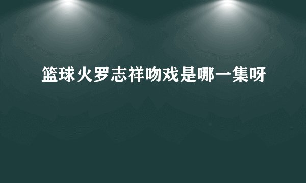 篮球火罗志祥吻戏是哪一集呀