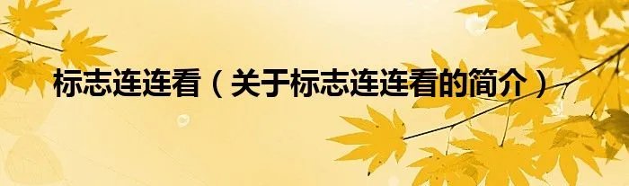 标志连连看（关于标志连连看的简介）