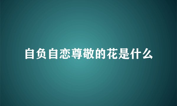自负自恋尊敬的花是什么